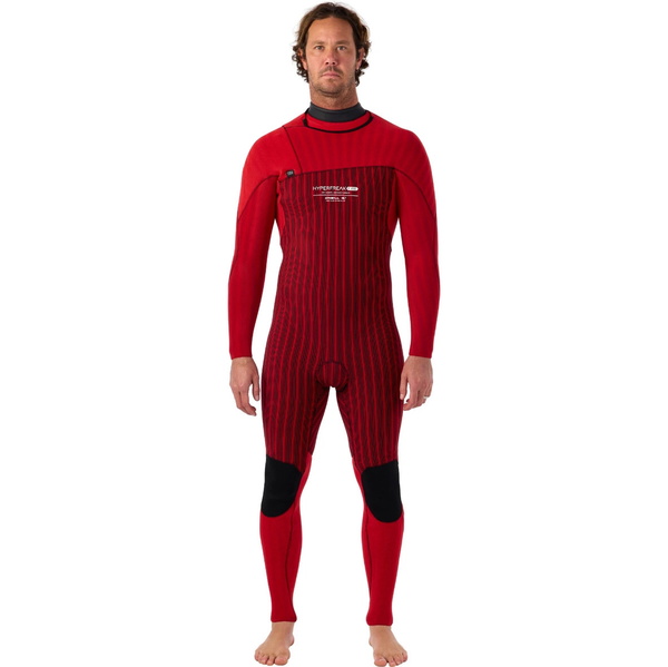 2026 O'Neill Männer Hyperfreak Fire 3/2mm+ Brustreißverschluss Neoprenanzug 5660 - Carbon / Carbon